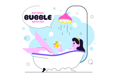 10 National Bubble Bath Day Illustration Product Image 4
