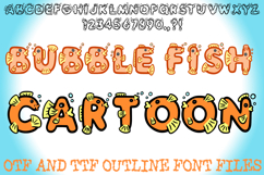 Bubble Fish Cartoon Alphabet Lettering ABC Text Font Seaside Product Image 1