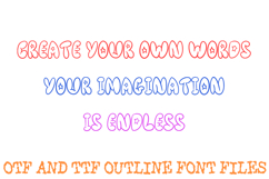 Bubble Graffiti Doodle Outline Font Typography Lettering ABC Product Image 3