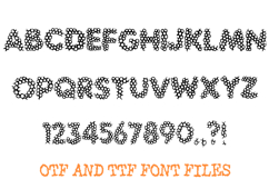 Bubble Mesh Alphabet Lettering ABC Text Font Hand Drawn OTF Product Image 2