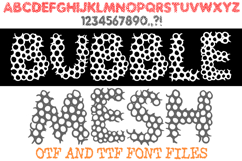 Bubble Mesh Alphabet Lettering ABC Text Font Hand Drawn OTF by Squeeb Creative