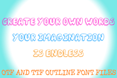 Bubble Pop Cartoon 3D Font Fun Rounded Kids Typeface OTF Product Image 3