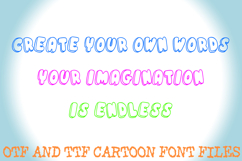 Bubble Pop Wonky 3D Cartoon Alphabet Lettering ABC Text Font Product Image 3