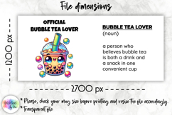 Funny Bubble Tea Lover Definition Mug Wrap, Food Lover Mug Product Image 2