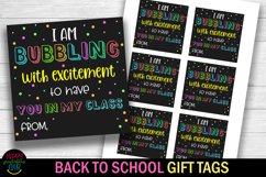 I Am Bubbling With Excitement I Back to School Gift Tags