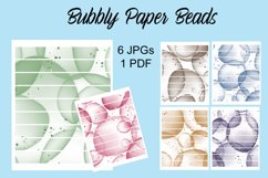 6 papers with bubble pattern for creating paper beads for jewelry