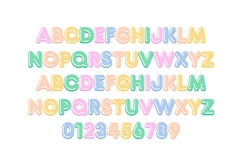 Bubbly Pastel Color Font Product Image 3