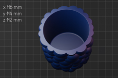 Bubble pen holder stl, 3d print desk organizer Product Image 2