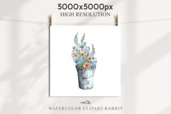 Bucket Floral Flower Wreath Clipart PNG Scrapbooking Image Nursery Watercolor  Transparent wedding invitation shirt designs sublimation printable digital bloom watercolor floral wreath, flowers bucket clipart, sublimation nursery drawing, wedding invitati