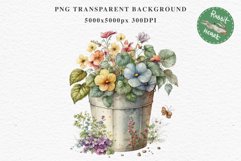 Bucket Floral Flower Wreath Clipart PNG Scrapbooking Image Nursery Watercolor  Transparent wedding invitation shirt designs sublimation printable digital bloom watercolor floral wreath, flowers bucket clipart, sublimation nursery drawing, wedding invitati