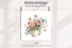Bucket Floral Flower Wreath Clipart PNG Scrapbooking Image Nursery Watercolor  Transparent wedding invitation shirt designs sublimation printable digital bloom watercolor floral wreath, flowers bucket clipart, sublimation nursery drawing, wedding invitati