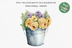 Bucket Floral Flower Wreath Clipart PNG Scrapbooking Image Nursery Watercolor  Transparent wedding invitation shirt designs sublimation printable digital bloom watercolor floral wreath, flowers bucket clipart, sublimation nursery drawing, wedding invitati