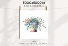 Bucket Floral Flower Wreath Clipart PNG Scrapbooking Image Nursery Watercolor  Transparent wedding invitation shirt designs sublimation printable digital bloom watercolor floral wreath, flowers bucket clipart, sublimation nursery drawing, wedding invitati