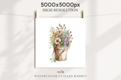 Bucket Floral Flower Wreath Clipart PNG Scrapbooking Image Nursery Watercolor  Transparent wedding invitation shirt designs sublimation printable digital bloom watercolor floral wreath, flowers bucket clipart, sublimation nursery drawing, wedding invitati