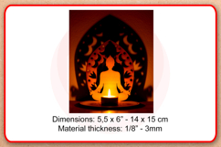 Laser cut SVG Buddha Oriental decor Home decor DIY crafts Product Image 2