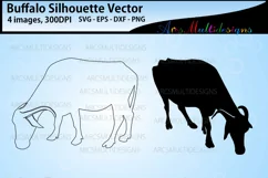 buffalo silhouette svg / buffalo animal silhouette vector Product Image 2