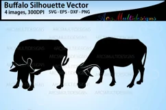 buffalo silhouette svg / buffalo animal silhouette vector Product Image 3
