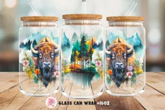 Tumbler Sublimation Buffalo, 16 oz glass can wrap, Libbey 16 oz template, can glass beer