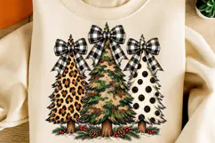 Buffalo Plaid Bow Christmas Trees Leopard, Camo & Polka Dot Product Image 2