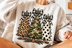 Buffalo Plaid Bow Christmas Trees Leopard, Camo & Polka Dot Product Image 3