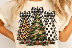 Buffalo Plaid Bow Christmas Trees Leopard, Camo & Polka Dot Product Image 4