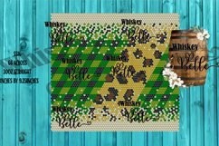 Leopard Green Buffalo Plaid Ombre 30oz Rhinestone Pattern Product Image 1