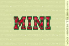 MAMA MINI sublimation design, faux embroidery Christmas png Product Image 2