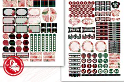 ECLP Weekly Planner stickers Bunny Easter Plaid & Roses Product Image 3