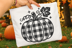 Buffalo plaid pumpkin svg, Thanksgiving Svg, Fall svg Product Image 2