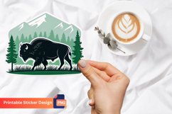 Buffalo Sticker, Wild Buffalo Sticker, Boho Buffalo Sticker Product Image 1