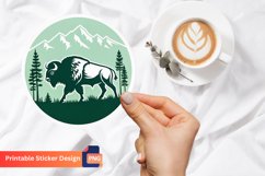 Buffalo Sticker, Wild Buffalo Sticker, Boho Buffalo Sticker Product Image 1