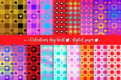 Valentines day heart digital paper bundle Product Image 1