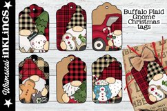 Buffalo Plaid Gnome Christmas Tags Product Image 1