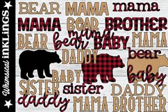 Buffalo Plaid Word Art Bear Set-Mix and Match Product Image 1