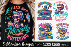 Funny Skeletons Sarcastic Retro PNG Sublimation Product Image 2