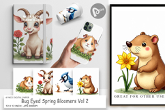 Bug-Eyed Spring Bloomers Digital Paper Product Image 1