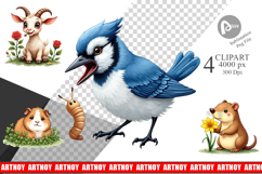 Bug-Eyed Spring Bloomers Clipart Product Image 1