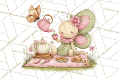 Insect Picnic Clipart Outdoor Bugs Picnic In Garden Png Product Image 2