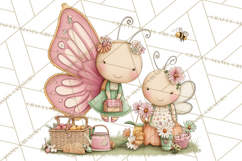 Insect Picnic Clipart Outdoor Bugs Picnic In Garden Png Product Image 4