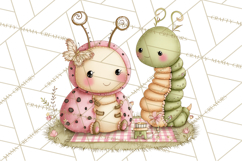 Insect Picnic Clipart Outdoor Bugs Picnic In Garden Png Product Image 2
