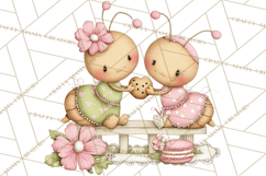 Insect Picnic Clipart Outdoor Bugs Picnic In Garden Png Product Image 4