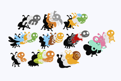 Cute bugs Elements 3D SVG and Clipart Product Image 4