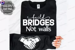 Build Bridges Not Walls Sleeve SVG, Entrepreneur Sleeve SVG Product Image 2