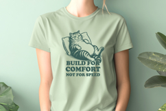 Build for Comfort Not for Speed SVG Lazy Funny Fat Cat PNG Product Image 2