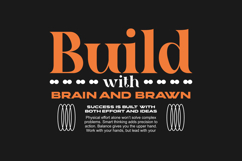Build with Brain and Brawn Urban Typography T-shirt Design Product Image 1