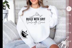 Build with Grit Scale with Grace Sleeve SVG Design Product Image 1