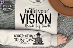 Build Your Vision Brick by Brick Sleeve SVG Product Image 1