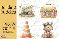 Construction Clipart, Truck Nursery Art PNG Product Image 1