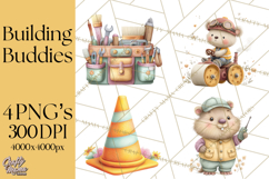 Construction Clipart, Truck Nursery Art PNG Product Image 1