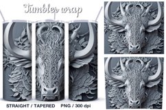 3d Animals 5 Tumbler Sublimations, 20 oz Tumbler Wraps Product Image 2